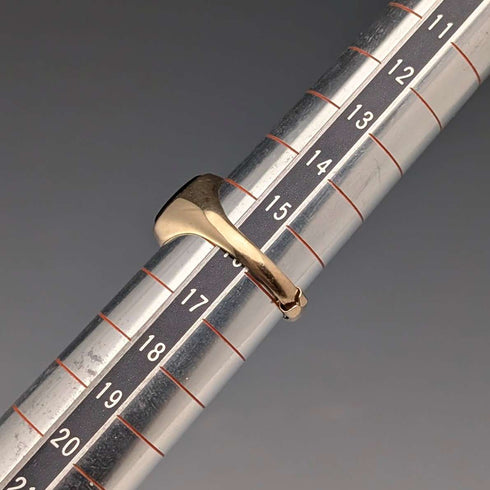 1966年 英国ヴィンテージ K9ゴールド シグネットリング 3.3g(14-16号) 指輪 Fred Manshaw Ltd