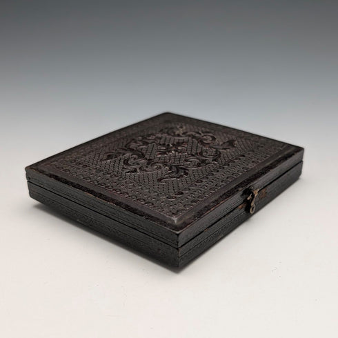 英国古董皮革盒裝安布羅類型男性照片