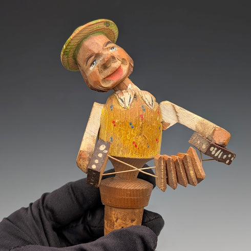 ドイツ ヴィンテージ 可動人形型 木製ボトルストッパー 3種①