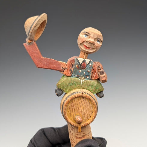 德國 復古 可動人偶造型 木製瓶塞 3款②