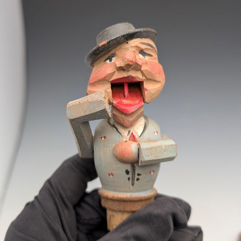 德國 復古 可動人偶造型 木製瓶塞 3款②