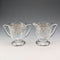 米国ヴィンテージ シルバーオーバーレイ シュガーボウル&クリームジャグ Silver City Glass Co