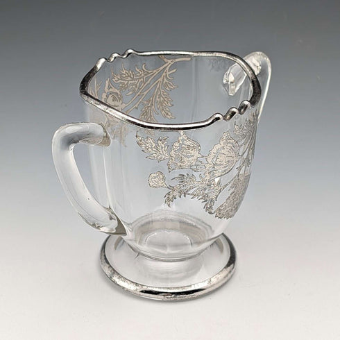 美國復古銀覆蓋糖碗與奶罐 Silver City Glass Co