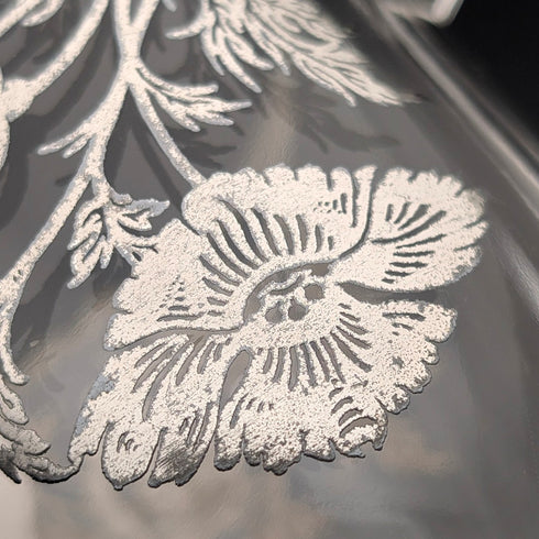 米国ヴィンテージ シルバーオーバーレイ シュガーボウル&クリームジャグ Silver City Glass Co