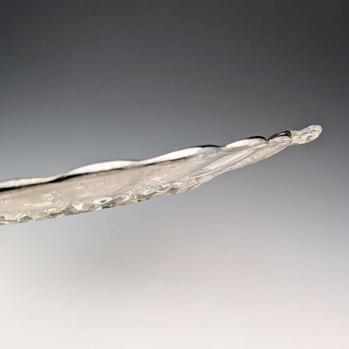 美國復古銀覆蓋大盤 直徑28cm Silver City Glass Co