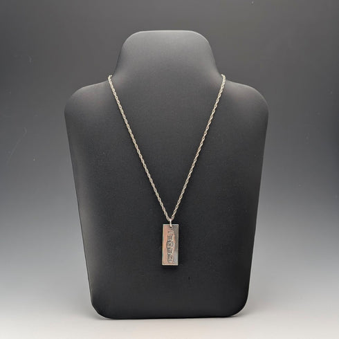 1977年 英国 純銀製 ジュビリー インゴットペンダント純銀ネックレス付 計36g