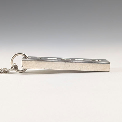 1977年 英国 純銀製 ジュビリー インゴットペンダント純銀ネックレス付 計36g