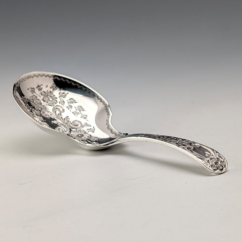 1893 Antique British Sterling Silver Tea Caddy Spoon 11.4g George Maudsley Jackson