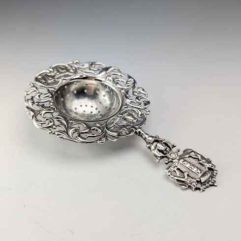 1920年 荷蘭古董 銀製茶濾器 31g Hendrick Hoojikass