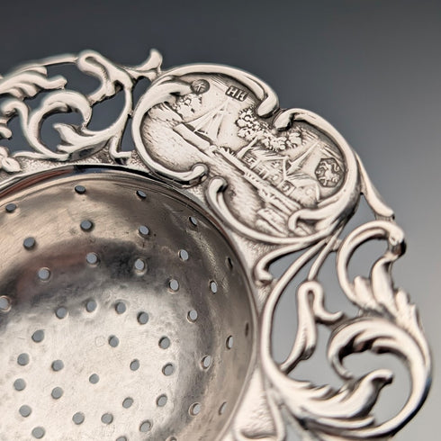 1920年 荷蘭古董 銀製茶濾器 31g Hendrick Hoojikass