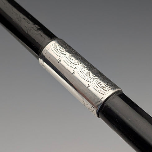 1912年 英國古董 純銀裝飾 指揮棒 52cm Ebenezer Neewman