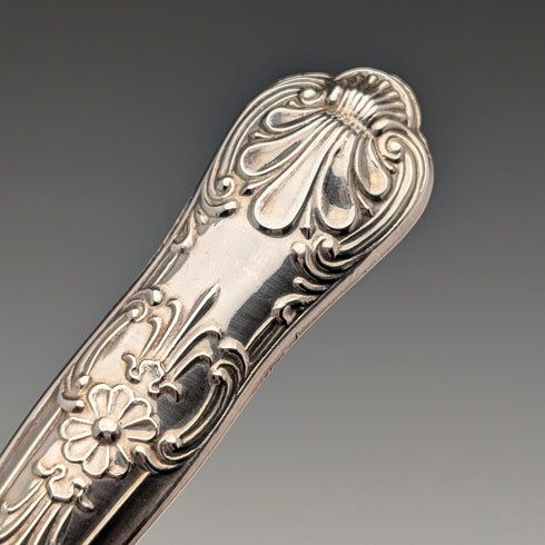 1972年 英國復古 純銀製手柄 蛋糕切片器 附盒 Harrison Brothers