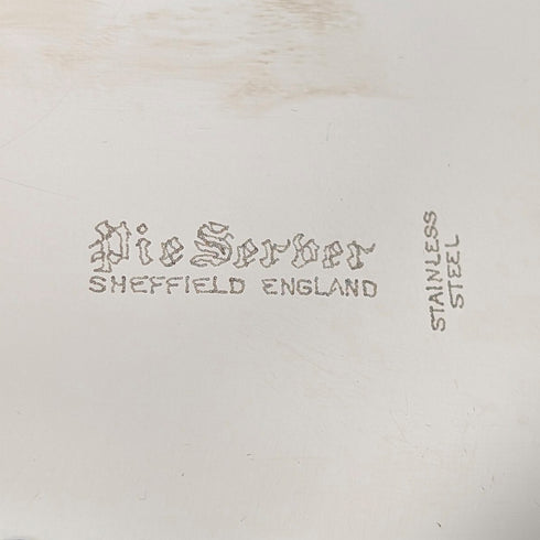 1972年 英國復古 純銀製手柄 蛋糕切片器 附盒 Harrison Brothers