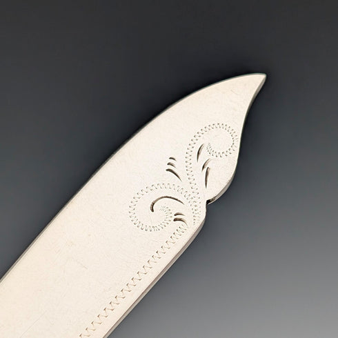 1933年 英国ヴィンテージ 純銀ハンドル フィッシュカトラリー6ペア C H Beatson