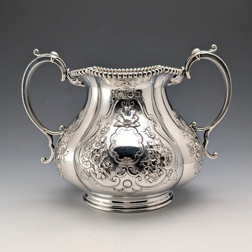 1863年 英国アンティーク シルバープレート製 ティーセット 3点セット Thomas Bradbury