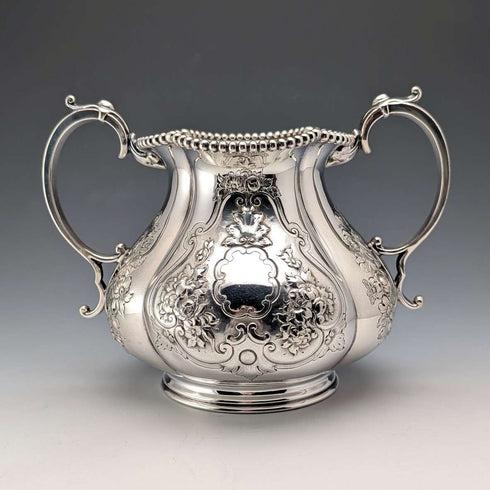 1863年 英國古董 鍍銀 茶具 3件組 Thomas Bradbury