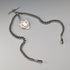 1919 British Antique Sterling Silver Double Albert Chain 59g Sterling Silver Medal Fob