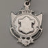 1919 British Antique Sterling Silver Double Albert Chain 59g Sterling Silver Medal Fob