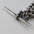 1919 British Antique Sterling Silver Double Albert Chain 59g Sterling Silver Medal Fob