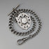 1912 Antique British Sterling Silver Albert Chain, 32g, with Sterling Silver Medal Fob