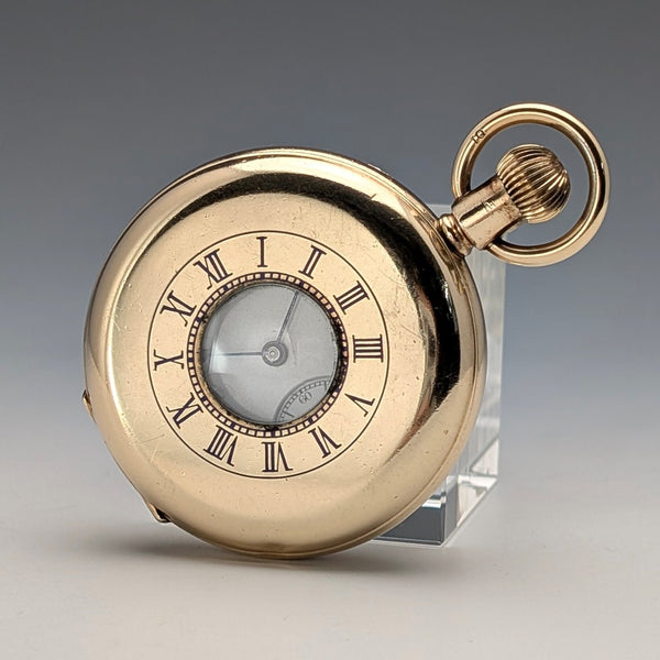 1917年左右 美國古董 Waltham 懷錶 鍍金半獵人款 已整備