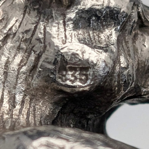 Vintage 835 Silver Bear Miniature Figurine 49g