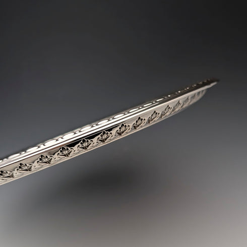 英國古董 鍍銀圓形托盤 直徑30cm WCG