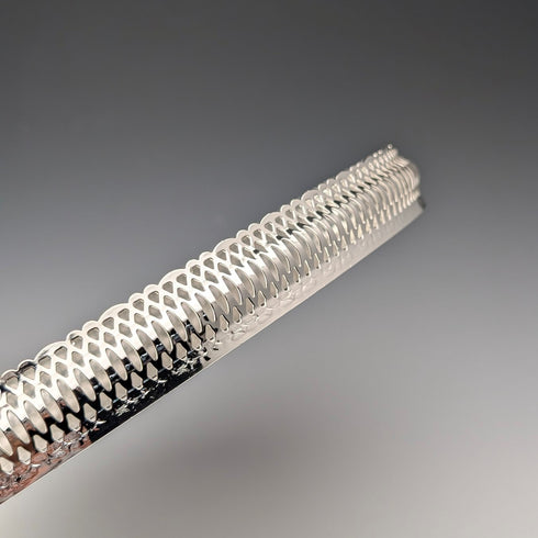 英国ヴィンテージ シルバープレート製 オーバル型 大型ギャラリートレイ 幅39cm Queen Anne 未使用品