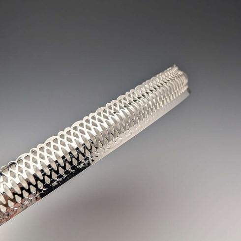 英國復古 銀鍍層 橢圓形 大型畫廊托盤 寬39cm Queen Anne 未使用品
