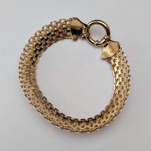 Vintage Sterling Silver Gold-Plated Mesh Bracelet, 20g