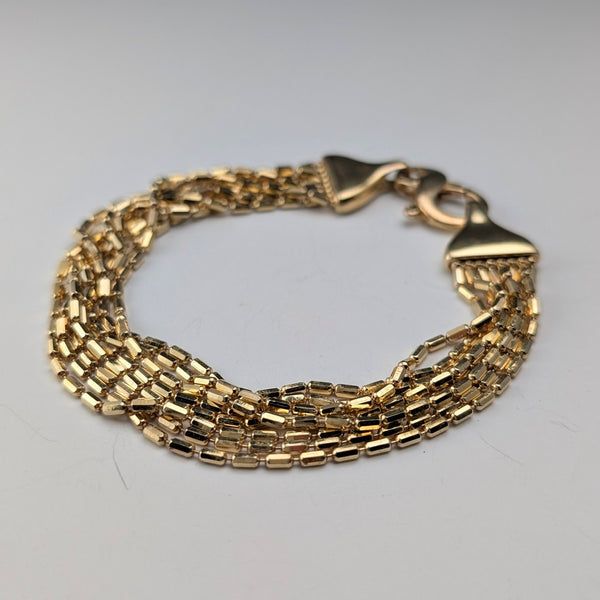 Vintage Sterling Silver Gold-Plated Rope Bracelet 18g MILOR ITALY