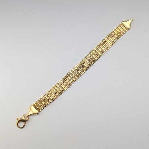 ヴィンテージ 純銀製 ゴールドメッキ ロープ ブレスレット 18g MILOR ITALY