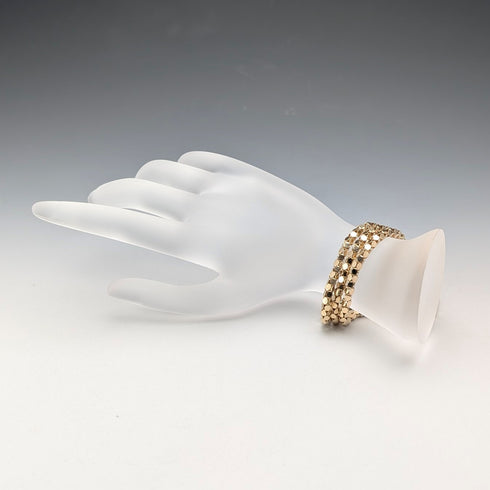 ヴィンテージ 純銀製 ゴールドメッキ スネークチェーン ブレスレット 18g