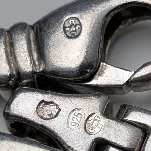 ヴィンテージ 純銀製 バーリンク ブレスレット 20g