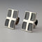 British Vintage Sterling Silver Flag Design Cufflinks - St. Justin