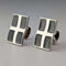British Vintage Sterling Silver Flag Design Cufflinks - St. Justin