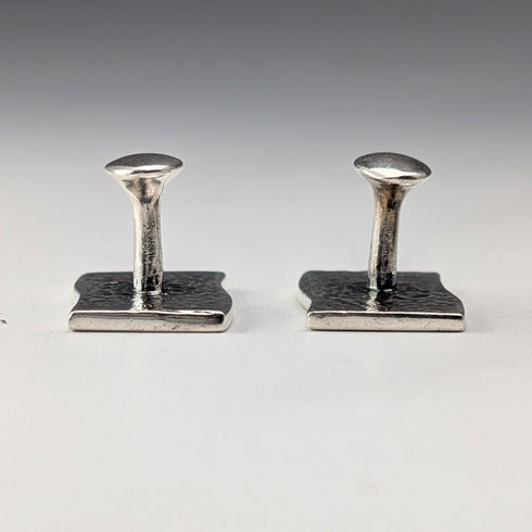 British Vintage Sterling Silver Flag Design Cufflinks - St. Justin