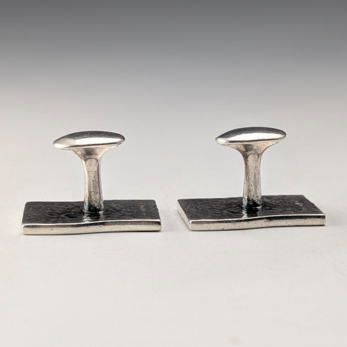 British Vintage Sterling Silver Flag Design Cufflinks - St. Justin