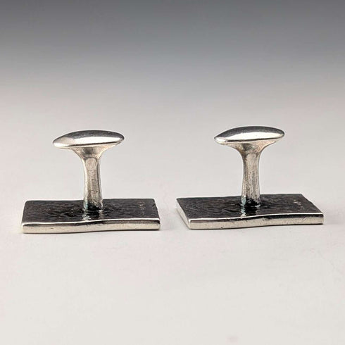 British Vintage Sterling Silver Flag Design Cufflinks - St. Justin