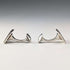 Vintage Sterling Silver White Mother-of-Pearl & Onyx Striped Design Cufflinks