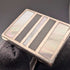 Vintage Sterling Silver White Mother-of-Pearl & Onyx Striped Design Cufflinks