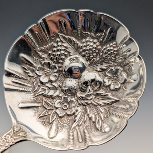 美國古董 純銀製 漿果湯匙 大小對裝 總重111g S. Kirk &Son