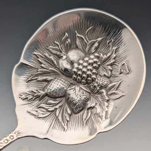 美國古董 純銀製 漿果湯匙 大小對裝 總重111g S. Kirk &Son