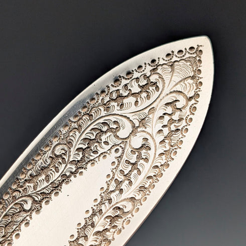 Pair of 6 antique silver-plated fish cutlery sets, circa 1900, Allen & Darwin, England.