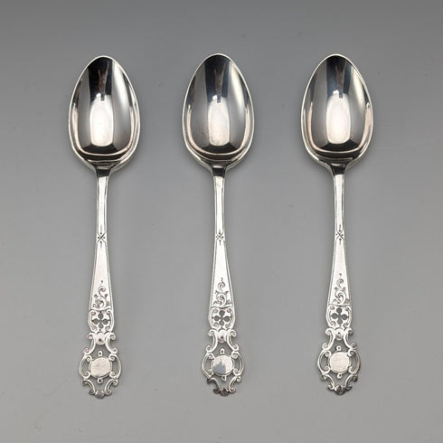 1916年 英国アンティーク 純銀製 ティースプーン3本セット 計55g Walker&Hall