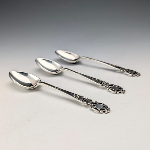 1916年 英国アンティーク 純銀製 ティースプーン3本セット 計55g Walker&Hall