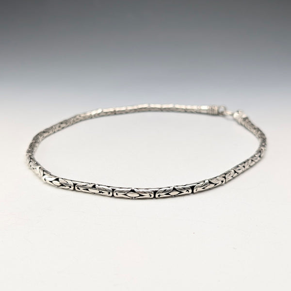 復古純銀製拜占庭鏈項鍊 42cm 47g