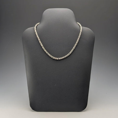 復古純銀製拜占庭鏈項鍊 42cm 47g