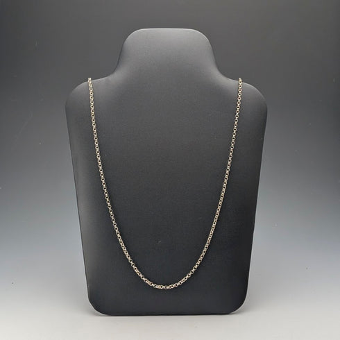 復古 純銀製 豆鏈 項鍊77cm 15.5g