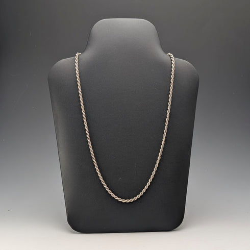 英国復古 純銀製 扭紋鍊條 項鍊60cm 15.7g